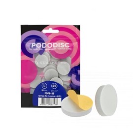 STALEKS PRO Pododisc 25 Pieces Sanding Discs with Soft Base 25 mm (L) for Nail Miller, Specially for Pedicure (Buffer Polisher)
