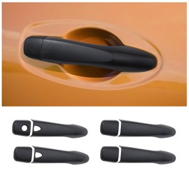 JHCHAN Door Handle Covers for Nissan Navara, 2016-2024 Navara D23 NP300 Accessories, Nissan Navara Exterior Car Door Handle Protector Scratch Guard (8PCS Matte Black)