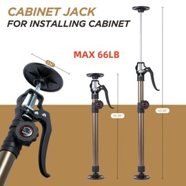 MANQO Cabinet Jack for Installing Cabinet，Adjustable Support Pole，3rd Hand Support System，Extend from 19.29 inch to 43.30 inch,Supports up to 132lbs for Drywall 2Pcs Set (Patent Design)
