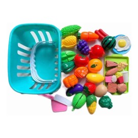 Niño Juguete De Cocina 70pz Corta Frutas Verduras Juego
