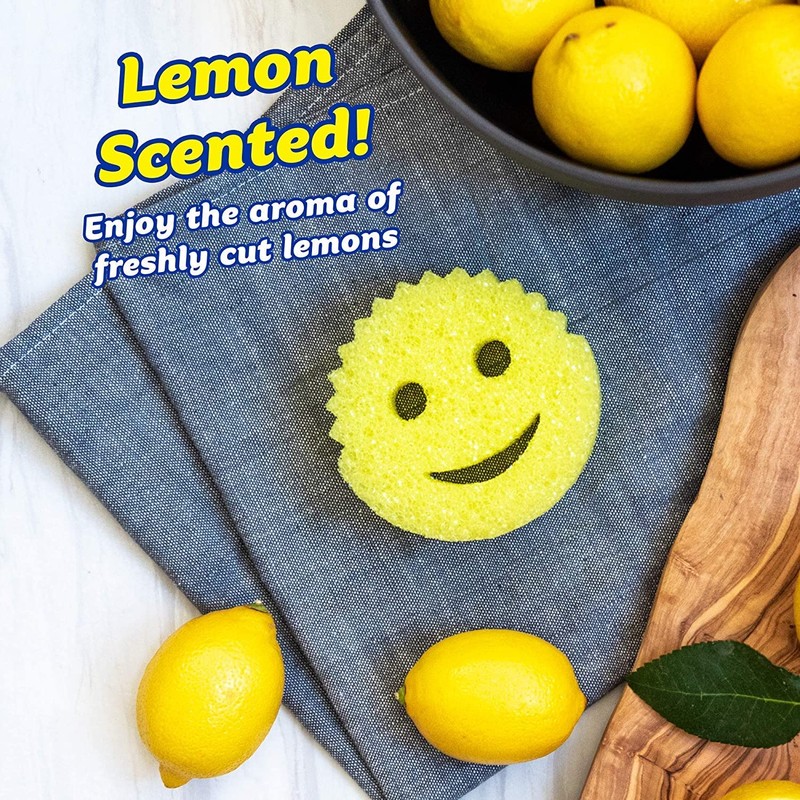 Scrub Daddy Sponge - Lemon Fresh Scent - Scratch-Free Multipurpose