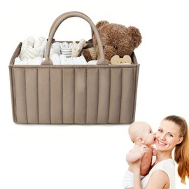EliphonTowne Nappy Carrier - Stylish Blanket Changing Basket, Newborn Needs, Baby Shower