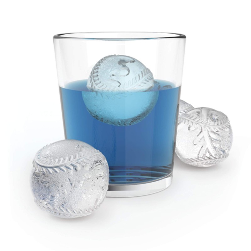 True Zoo Baseball Ice Mold, Silicone Ice Sphere Mold, Novelty