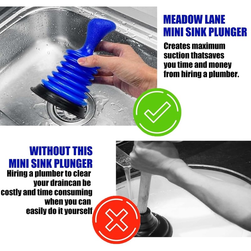 1 Pcs Sink Plunger, Toilet Plungers for Unblocking Drains –