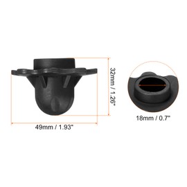 PATIKIL Camping Chair Foot, 4 Pack 18mm Tubing Dia Detachable Anti-Slip Stool Feet Replacement for Hiking Outdoor, Black