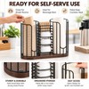 3 Compartment Coffee Cup Organizer with Lid and Straw Holder,