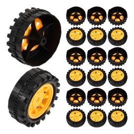 JOINPAYA Model Car Replacement Wheels 32 Pieces 1:64 Wheels 34 mm Plastic Tyres Plastic DIY Toy Wheels for Toy Cars RC Car Model Cars Rims Accessories