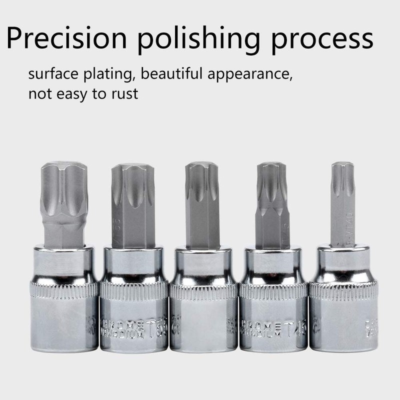 Torx Bit Sets - 13pcs, T50, T8-T70, 1/2", "3/8", "1/4