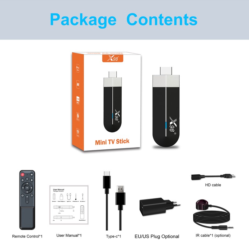 X98 S500 Android 11.0 Smart TV Stick UHD 4K Media