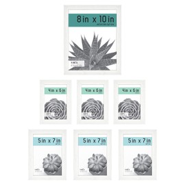 MCS Gallery Essential 7 Piece Frame Set, White Woodgrain