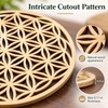 Flower of Life Wooden Coasters for Crystal Displays & Home
