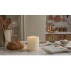 CozierGlow 3-Wick Flameless Pillar Candle with Remote Timer, 3D Moving
