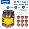 Pro 50-Pack EFIELD 1-inch Pex Copper Crimp Rings With End
