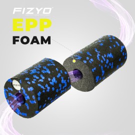 FIZYO Fascia Roller for Fitness, Yoga and Rehabilitation, EPP Foam, Large Length 29 cm, Diameter 15 cm, Foam Roller, Massage Roller (Set of 3, Blue) (Mini (15 x 5 cm), Blue)