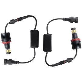 1 Pair 120W 12LED Car Angel Eye Marker Headlights Bulbs Lamps for E82 E90 E92 E60 E61 E63 E89 X6 H8