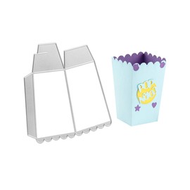 Stanzenshop Cutting Dies Popcorn Box Cinema Snack Container Cutting Dies Stencils Scrapbooking Card Making DIY Embossing Stencils Paper Cards Cutting Dies