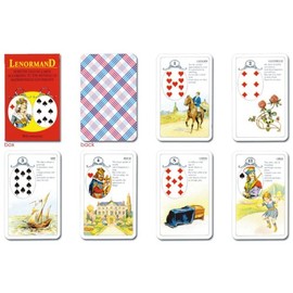 Renolman Cards, Divination Telling, 36 Putil Norman Cards, Red Box, Japanese Instruction Paper Included