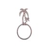 Hampton Nautical Rustic Copper Cast Iron Palm Tree Towel Holder