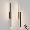 Aipsun 23.6inch Black Battery Operated Wall Sconce Set of 2,