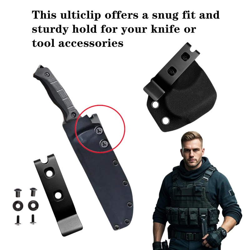 FJYXCHENXM 2 Set Knife Sheath Belt Clip Reliable 420 Stainless