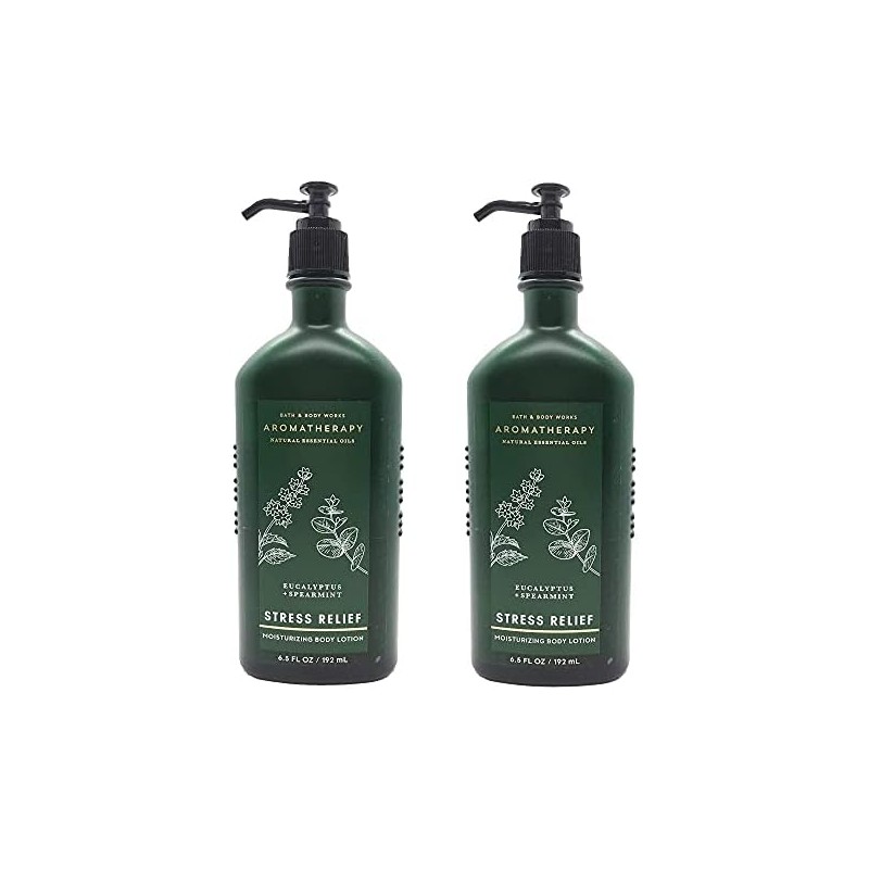 Bath and Body Works Aromatherapy Body Lotion Eucalyptus Spearmint (2-Pack),