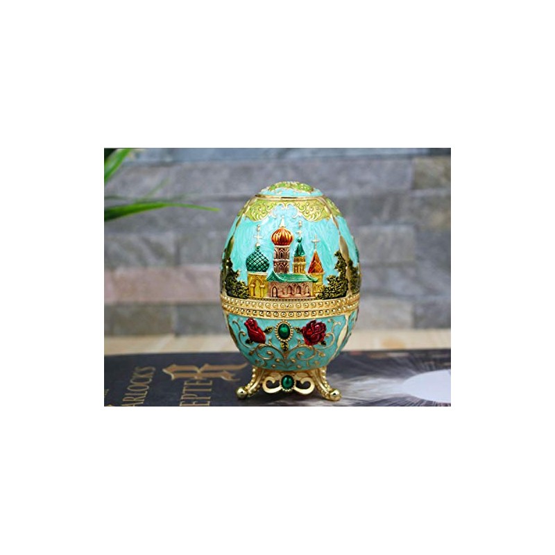 VOANZO Retro Creative Metal Toothpick Holder Flower Pattern Egg Shape