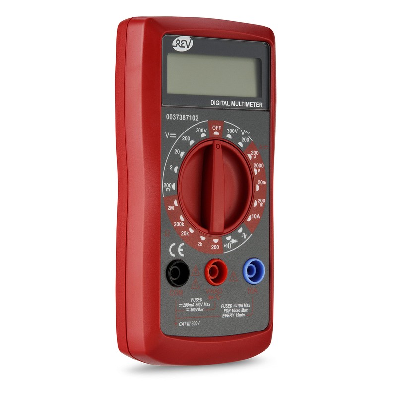 REV Ritter Digital Multimeter, Black/Red, 0037387102