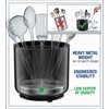 Cooler Kitchen Jumbo Extra Large Sturdy Rotating Black Utensil Holder