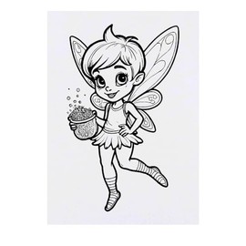 'Pixie Fairy' Temporary Tattoo - Water Resistant, Skin-Safe, Non-Toxic Transfer (TO00069403)