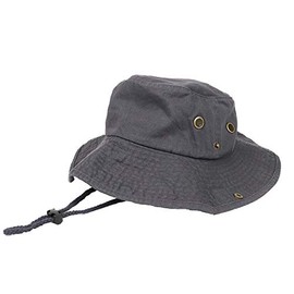 New Hattan Safari Hat, Adventure Hat, Men's, Women's, Outdoor, Brand, Plain, Leisure, Climbing, Camping, charcoal