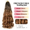 WIPPORYA French Curl Braiding Hair 24 inch 6 Packs Loose