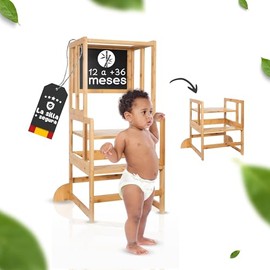 KYWAI Toddler Kitchen Tower Helper – Adjustable Standing Tower with Safety Rails, CPC Certified