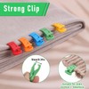 FOTOEVFC Non-Slip Sock Clip with Hook, 50pcs, Plastic, Red, Orange,