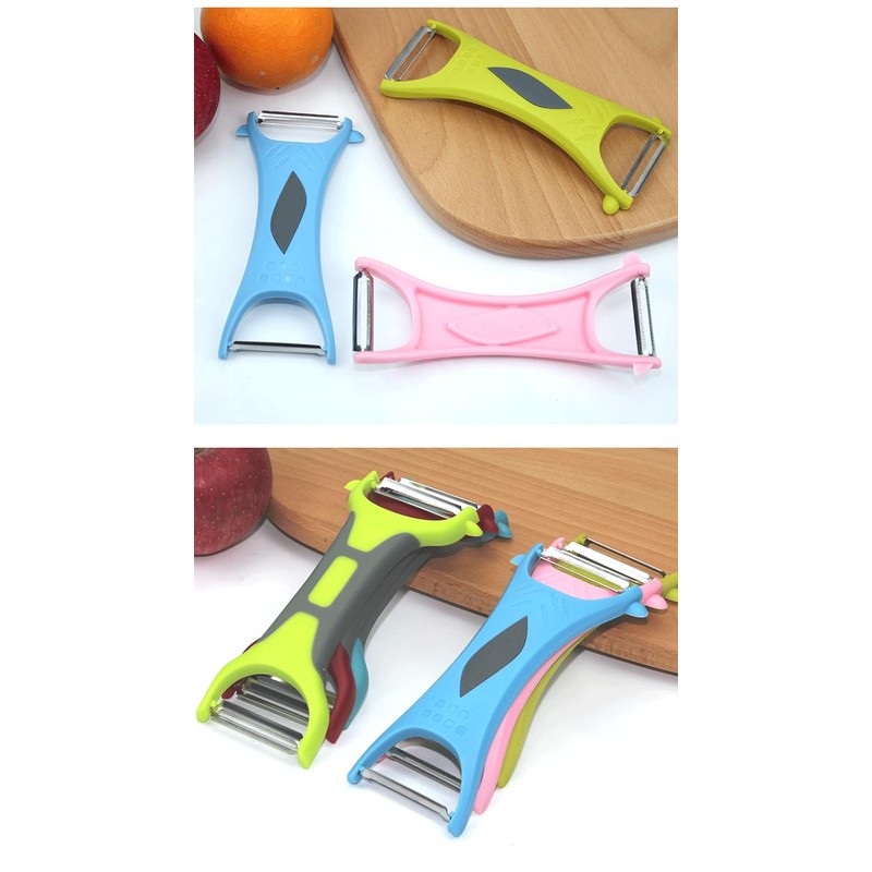 Plastic Double Headed Peeler, Kitchen and Household Fruit Peeler, Thickened