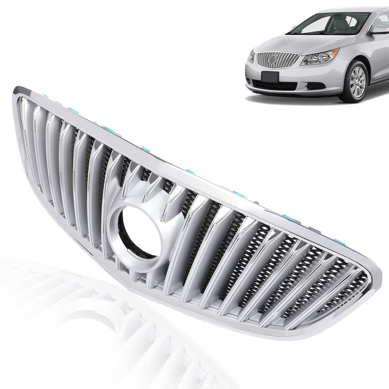 G-PLUS Front Upper Bumper Grille Grill Chrome Compatible with 2010-2013