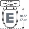 Mayfair 146EC 000 Molded Wood Toilet Seat with Lift-Off Hinges,