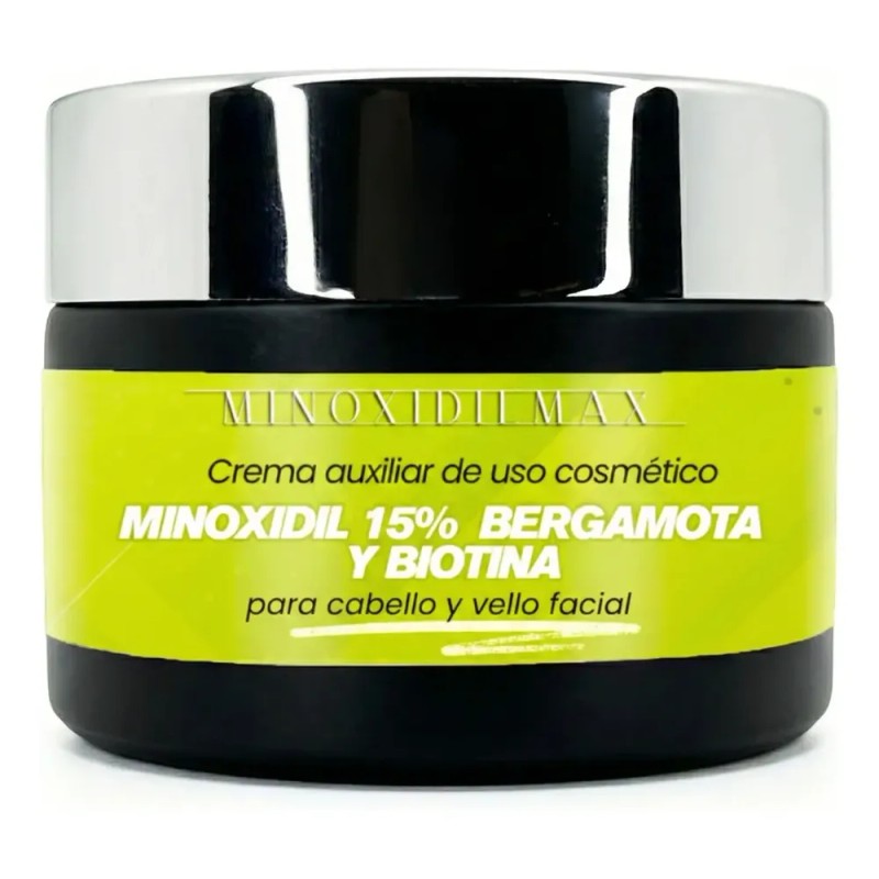 Minoxidilmax 15% + Bergamota + Biotina Crema Cabello Y Barba