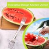 2-in-1 Stainless Steel Watermelon Fruit Cutter Slicer Tool and Melon