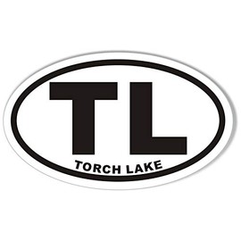 TL Torch Lake, Michigan Oval Bumper Sticker
