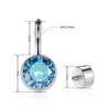 G23 Titanium Navel Ring Internally Threaded Belly Button Ring Belly