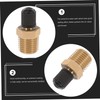 DOITOOL 3sets Brass Air Compressor Tank Valves Cap Threaded Tire