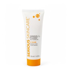 Serious Skincare Hydrating C Clean Facial Cleanser, Gentle Face Wash with Anti-Aging Vitamin C and E, Hydrolyzed Collagen, Botanical Extracts, For Dry and Mature Skin 4 FL Oz