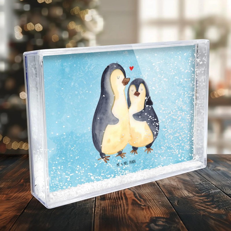 Mr. & Mrs. Panda Hugging Penguin Shake Frame - Gift,