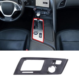 dreamcar2022 Real Carbon Fiber Console Gear Shift Panel Trim For Corvette C7 2014-2019 US