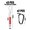HDGSAFD 3 Multifunction Tool Pens, 2 Carabiner Hooks, Ruler Pen,