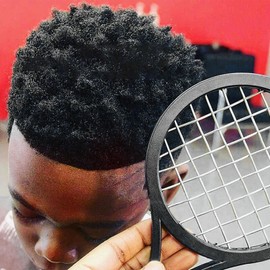 2 Stück Haarschläger-Drehkämme für Männer, Tragbare Lockenbürste, Drehkamm, Reise- und Heim-Haarstyling-Werkzeug, Haardrehkamm für Afro-Haar-Styling, Locken (BLACK)