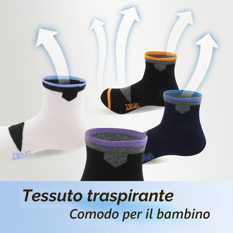 Geyuwoz Calzini da calcio 35-38 per bambini (12 paia) Calzini