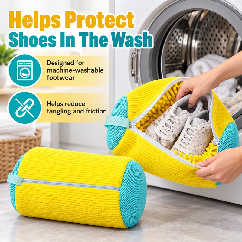 2 Pack Shoe Washing Bags for Washing Machines – Reusable