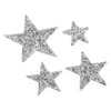Exquisite Silver Rhinestone Star Patches for Fabric, 20pcs Iron On