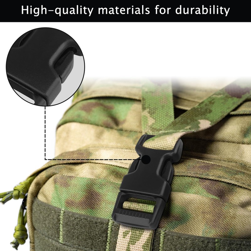 Qavctw 2x 1'' Buckle Quick Side Release Buckle for Tactical